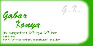 gabor konya business card