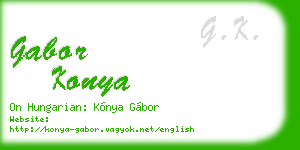 gabor konya business card